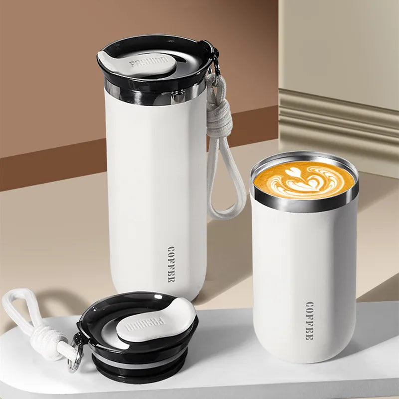 COFFEE MUG / 500ml Fashion Double Stainless Steel with Rope