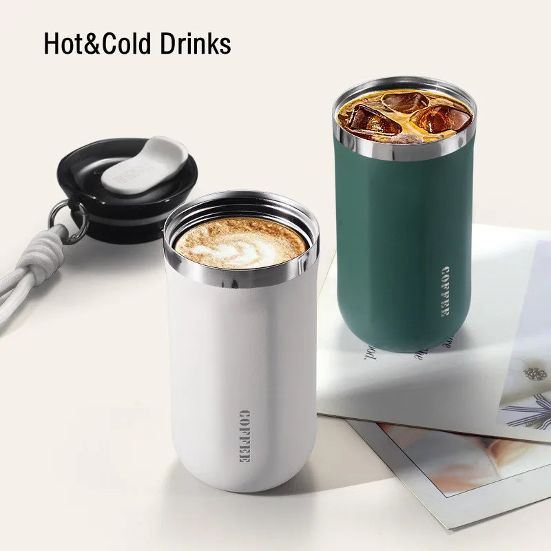 COFFEE MUG / 500ml Fashion Double Stainless Steel with Rope