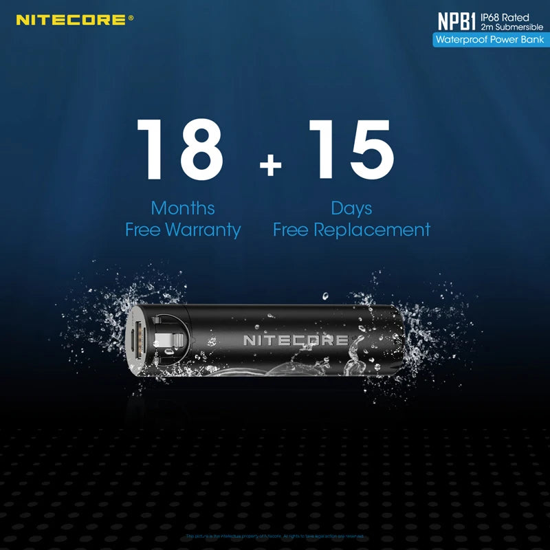 POWER BANK / NITECORE NPB1 5000mAh IP68 Rated Waterproof