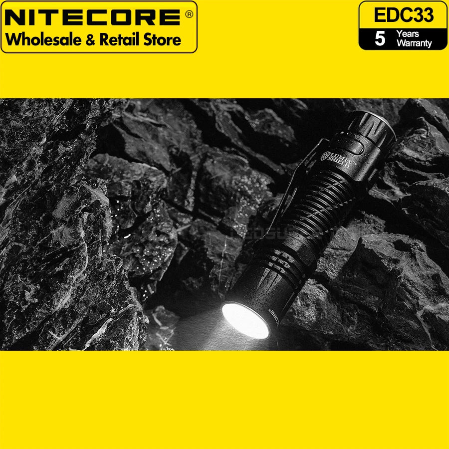 FLASHLIGHT / NITECORE EDC33 / USB-C RECHARGEABLE / 4000 Lumens / 4000mAh 18650 Li-ion Battery