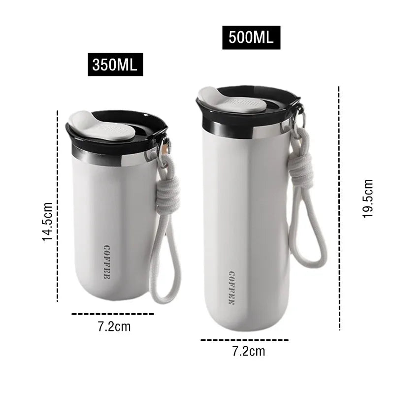 COFFEE MUG / 500ml Fashion Double Stainless Steel with Rope