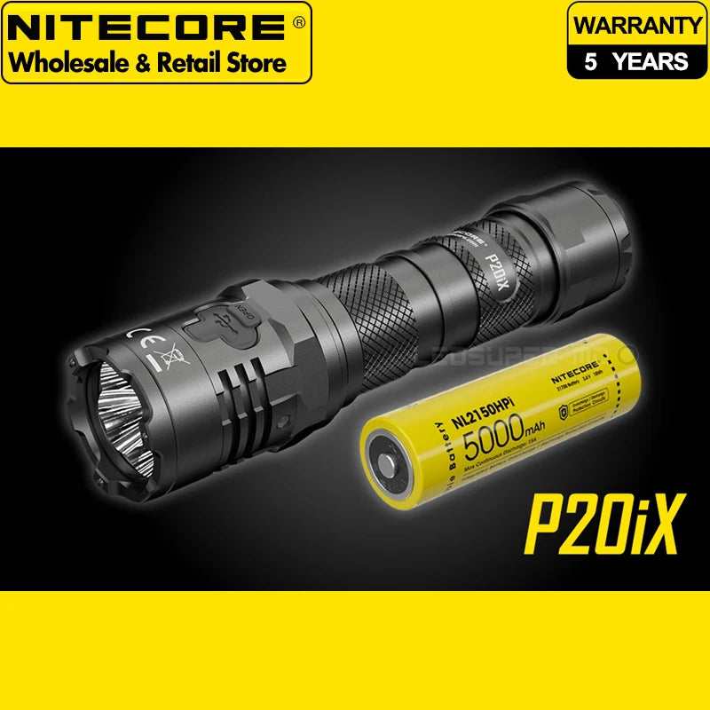 FLASHLIGHT / NITECORE P20iX / RECHARGEABLE / 4000 Lumens  NL2150HPi 5000mAh Battery