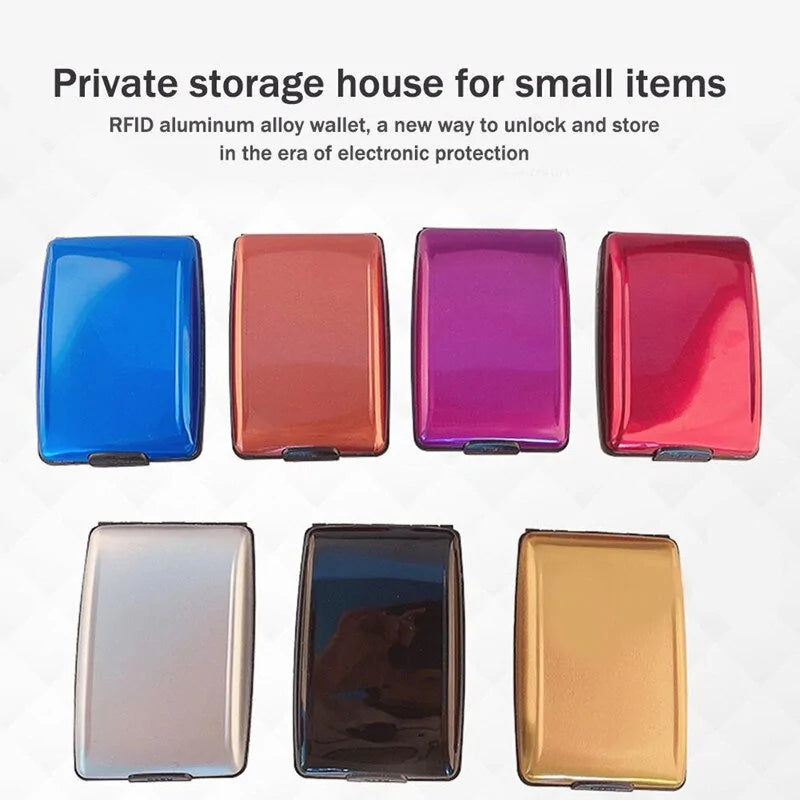 Aluminum RFID Blocking Wallet Card Holder